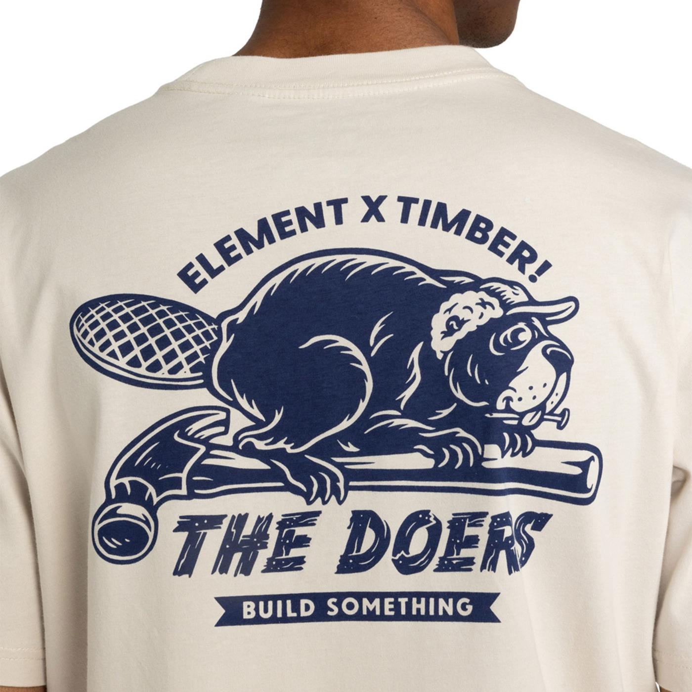 Element Timber Builder T-Shirt Oat Milk  - ELYZT00518-TEG0