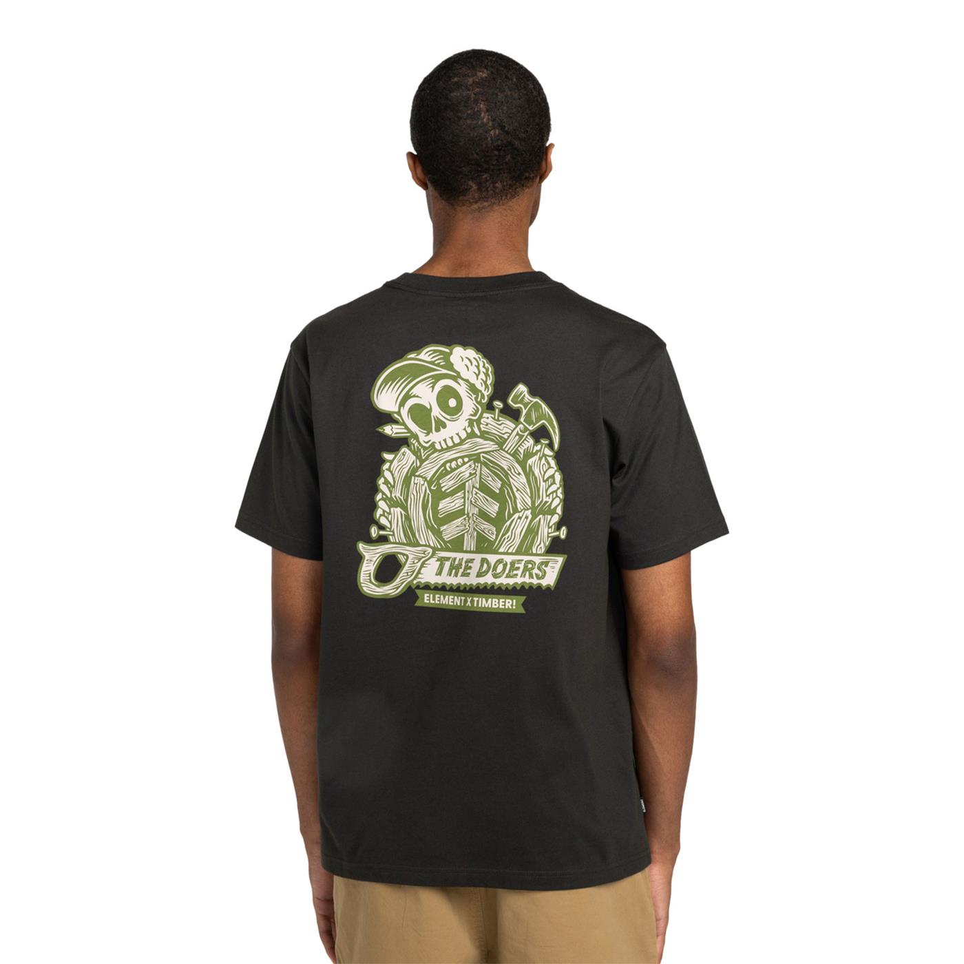 Element Timber Icon T-Shirt Off Black  - ELYZT00519-KTA0
