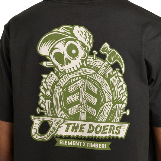 Element Timber Icon T-Shirt Off Black  - ELYZT00519-KTA0