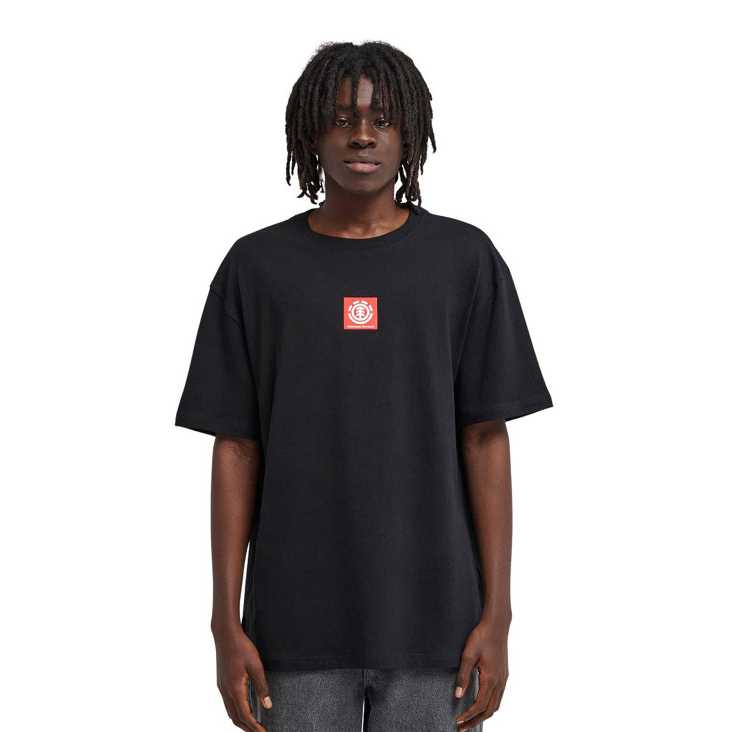Element Square Logo T-Shirt Flint Black  - ELYZT00590-FBK