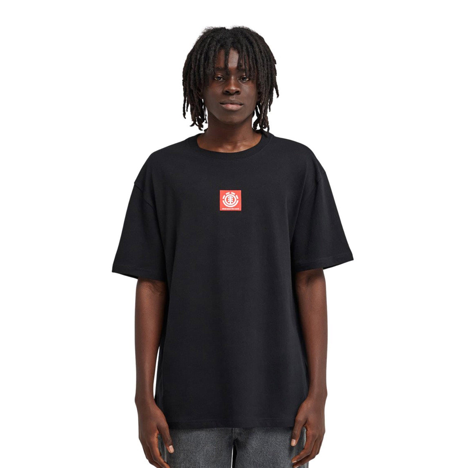 Element Square Logo T-Shirt Flint Black  - ELYZT00590-FBK