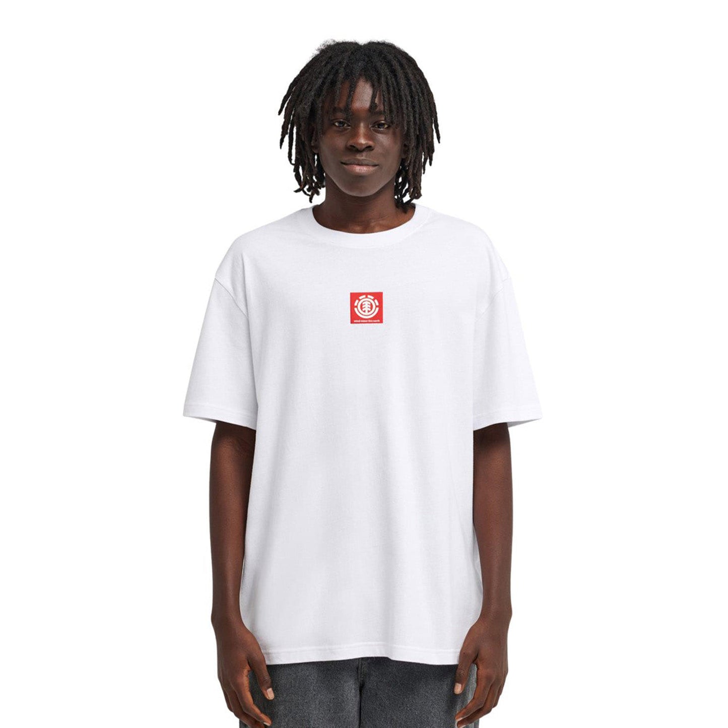 Element Square Logo T-Shirt Optic White  - ELYZT00590-WBB0