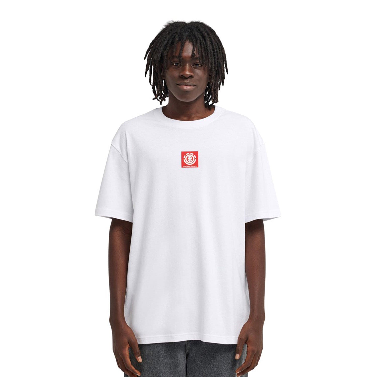 Element Square Logo T-Shirt Optic White  - ELYZT00590-WBB0