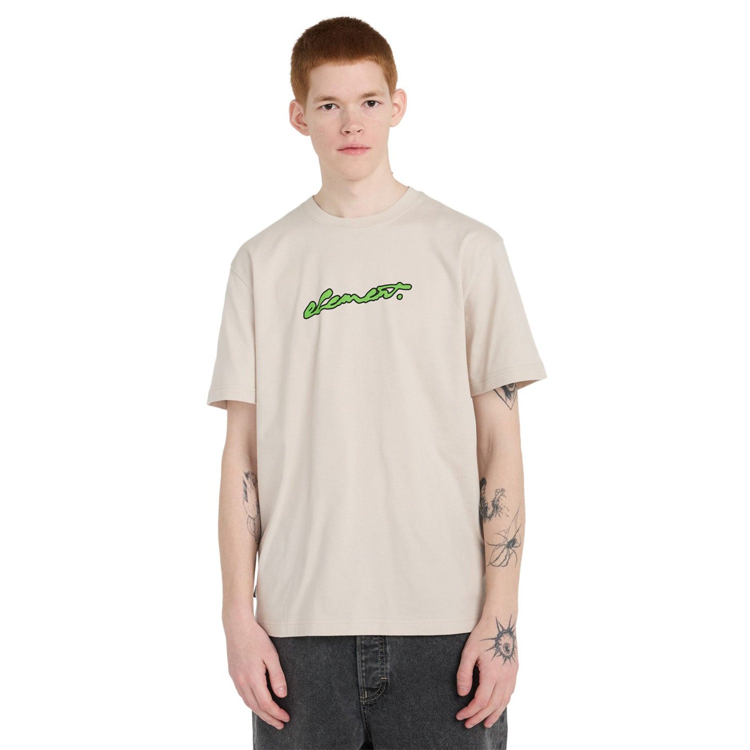 Element Triple T-Shirt Oat Milk  - ELYZT00642-TEG0