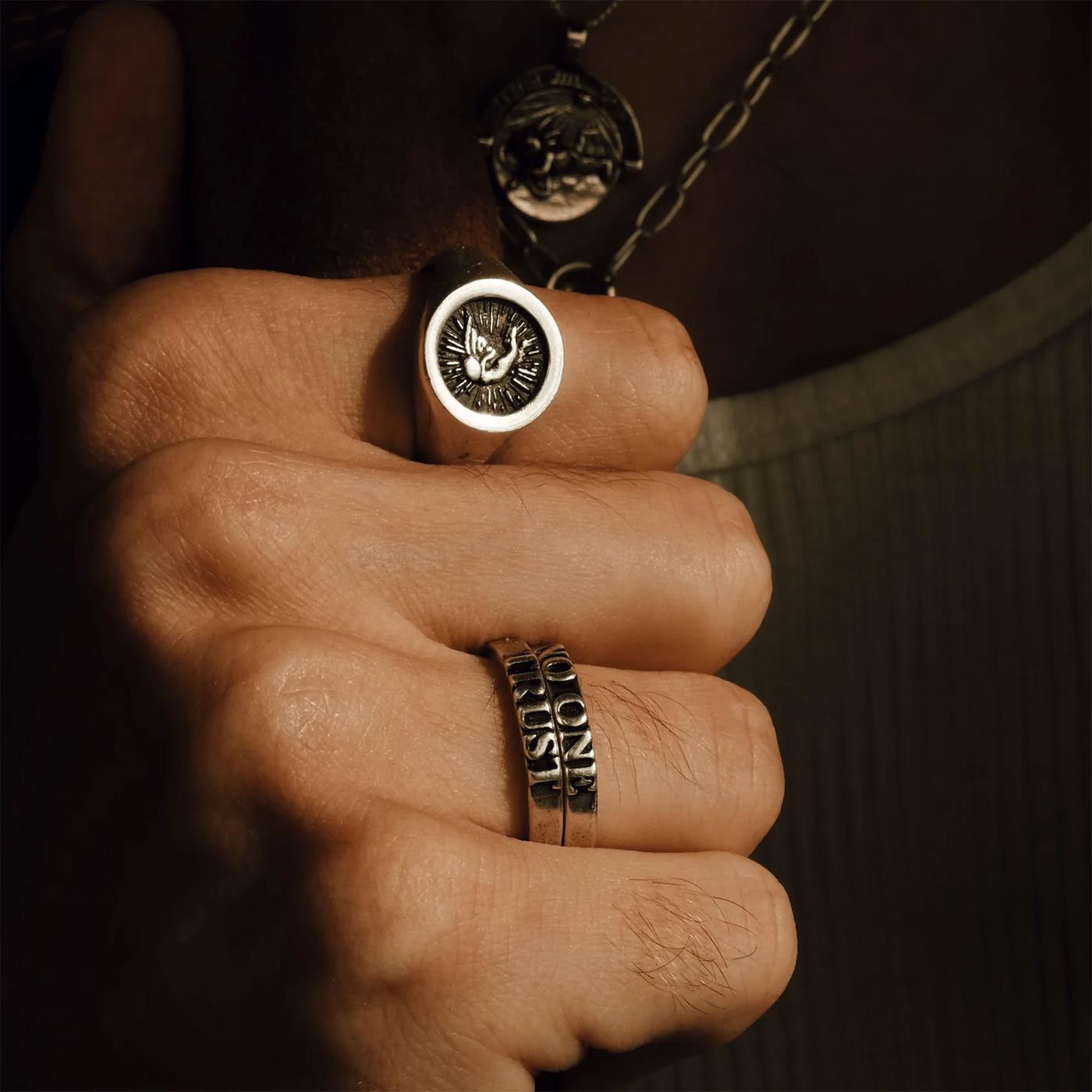 TwoJeys Angel Ring Silver  - ENGR0001