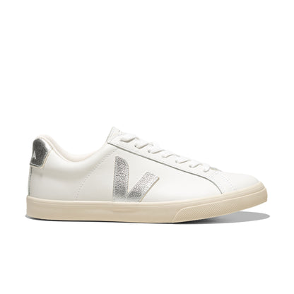 Veja Esplar Logo Leather White/Silver  - EO0203883