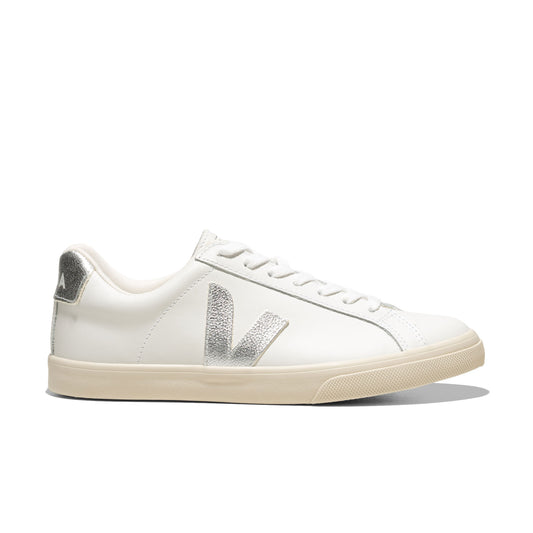 Veja Esplar Logo Leather White/Silver  - EO0203883