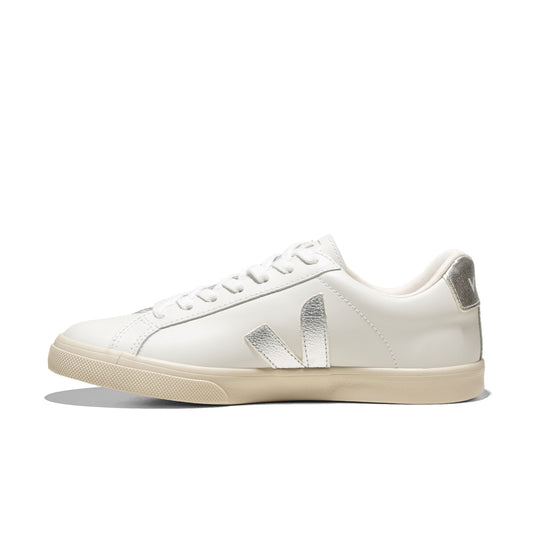 Veja Esplar Logo Leather White/Silver  - EO0203883