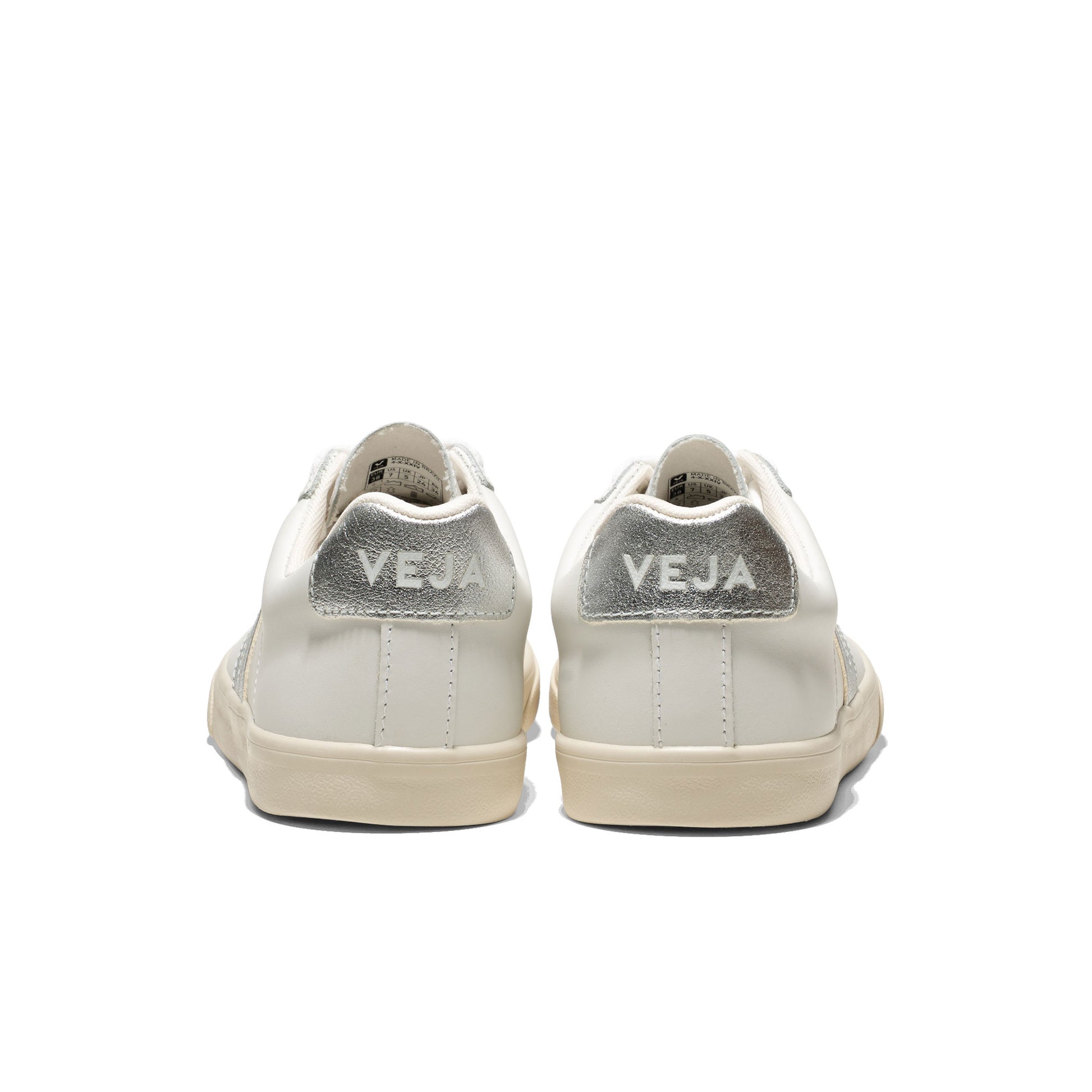 Veja Esplar Logo Leather White/Silver  - EO0203883
