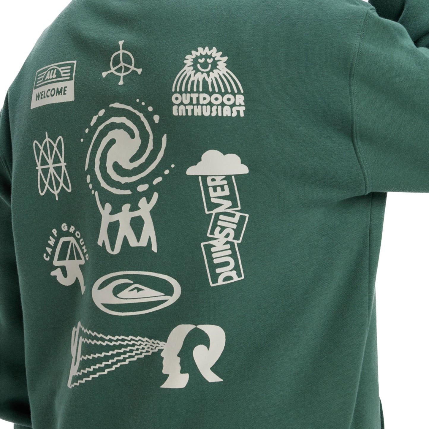 Quiksilver Salt Water Graphic Hood Trekking Green  - EQYFT05126-TKR