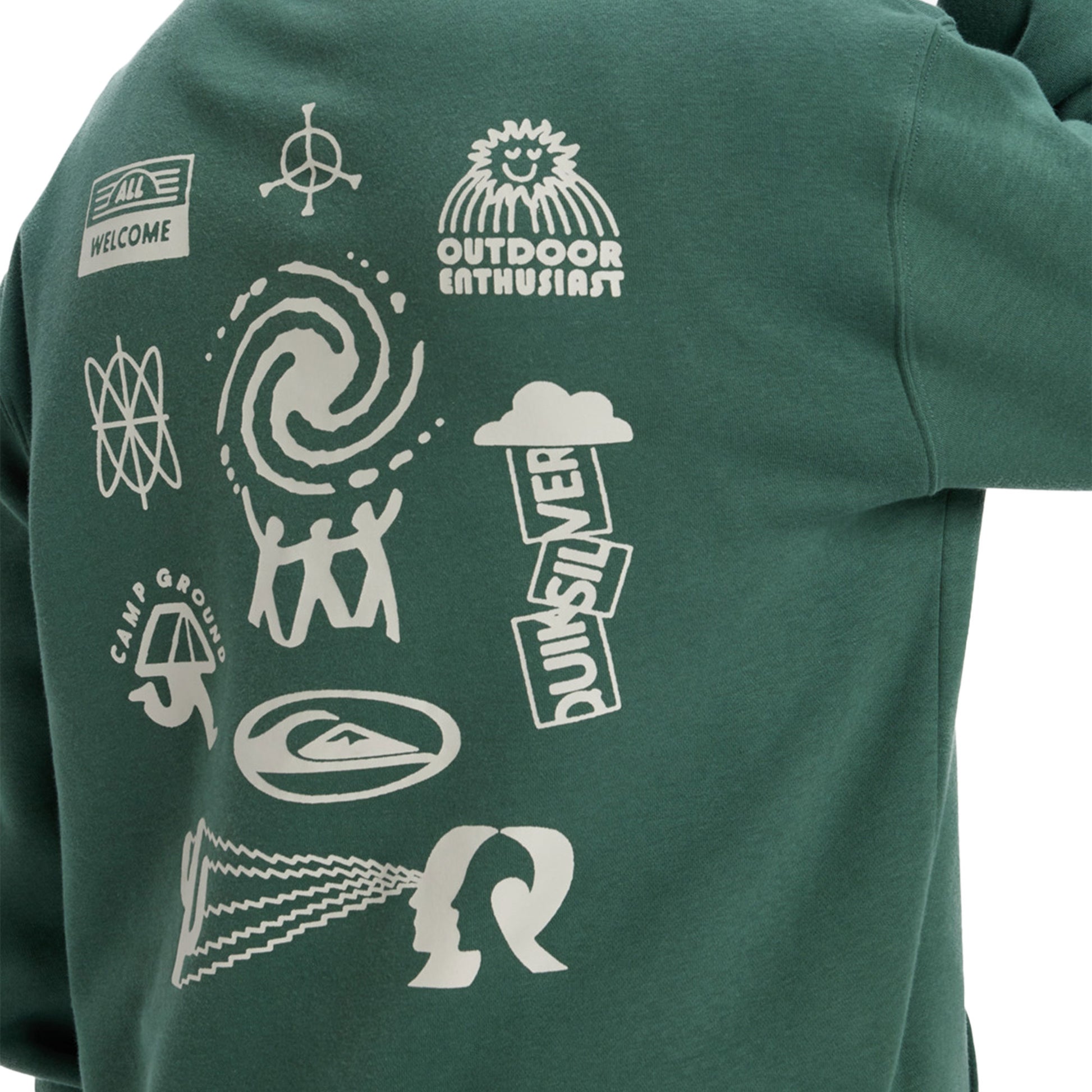 Quiksilver Salt Water Graphic Hood Trekking Green  - EQYFT05126-TKR