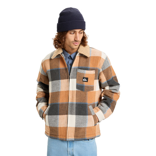 Quiksilver DNA Sherpa Jacket Almond Sherpa Harrington  - EQYJK04201-CMD1