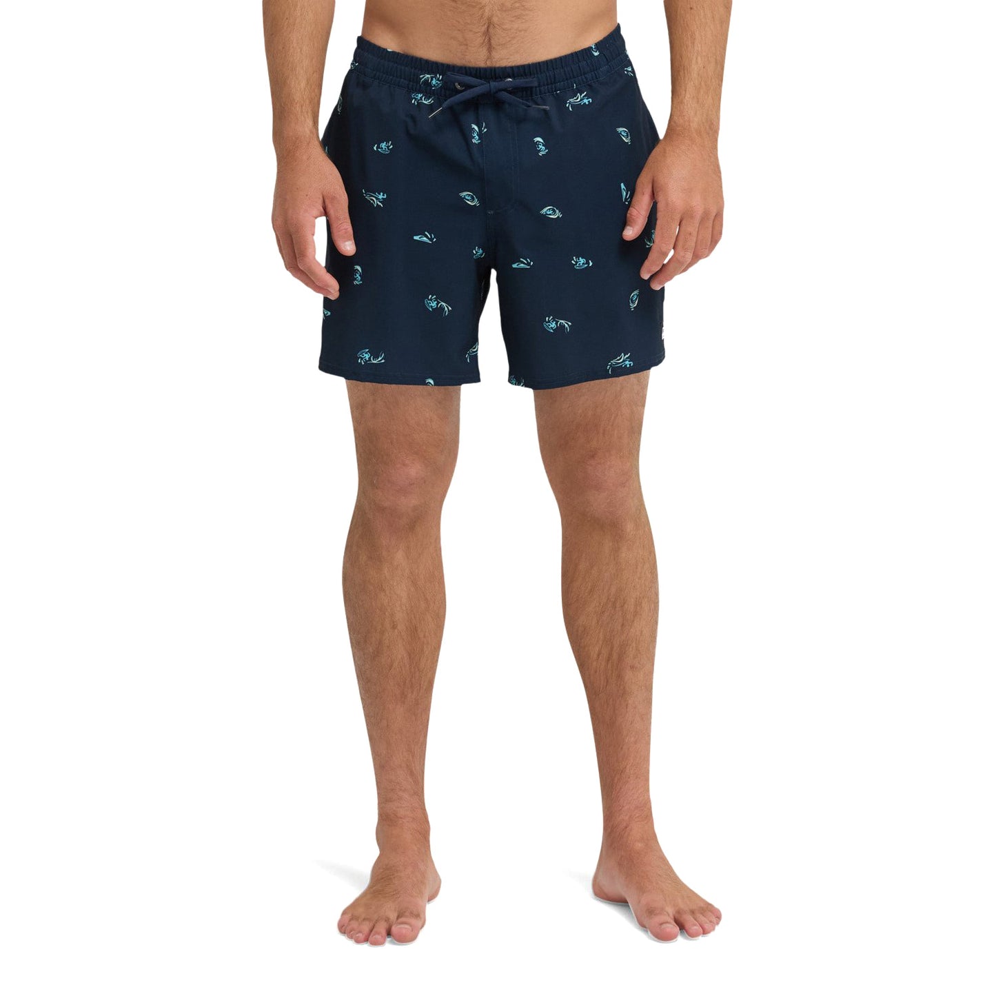 Quiksilver Stretch Printed Volley 16 Dark Navy Spaced Out  - EQYJV04217-KTP1