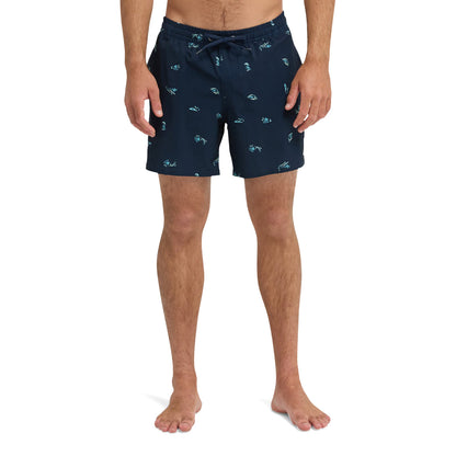 Quiksilver Stretch Printed Volley 16 Dark Navy Spaced Out  - EQYJV04217-KTP1