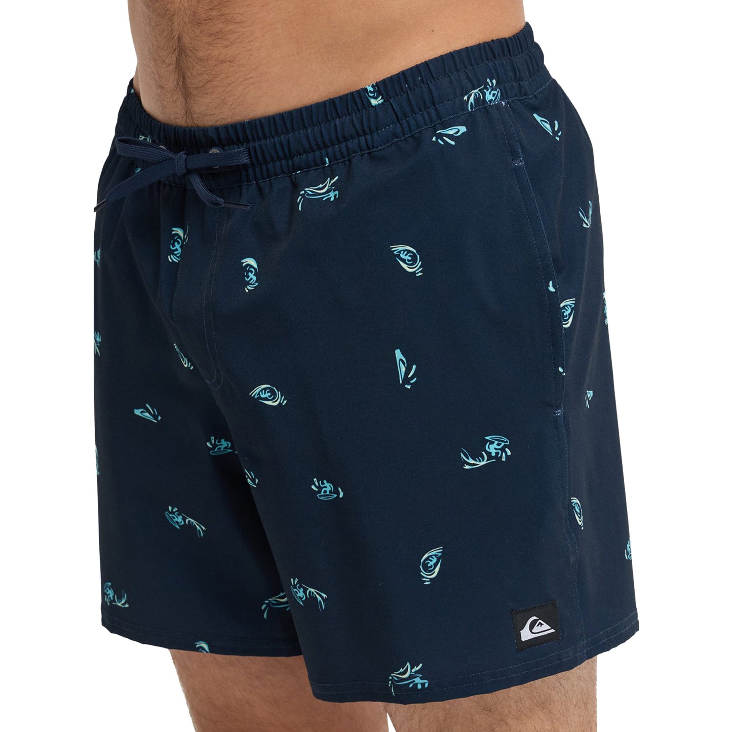 Quiksilver Stretch Printed Volley 16 Dark Navy Spaced Out  - EQYJV04217-KTP1