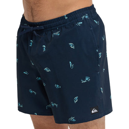 Quiksilver Stretch Printed Volley 16 Dark Navy Spaced Out  - EQYJV04217-KTP1