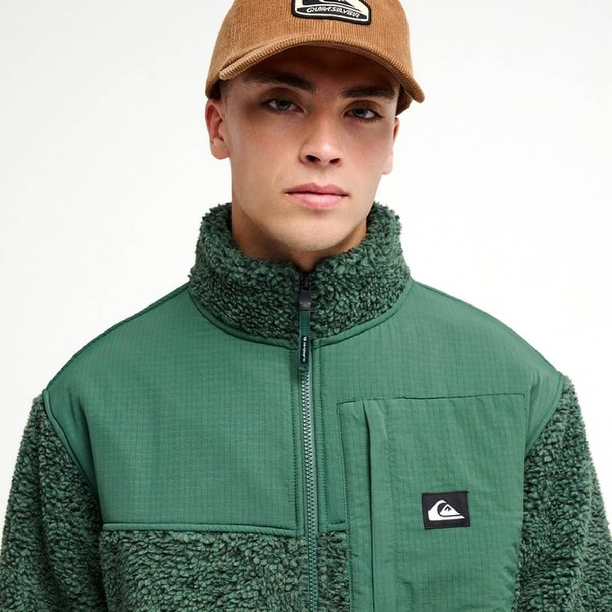 Quiksilver Shallow Water Sherpa Jacket Forest Heather  - EQYPF03076-CRT0