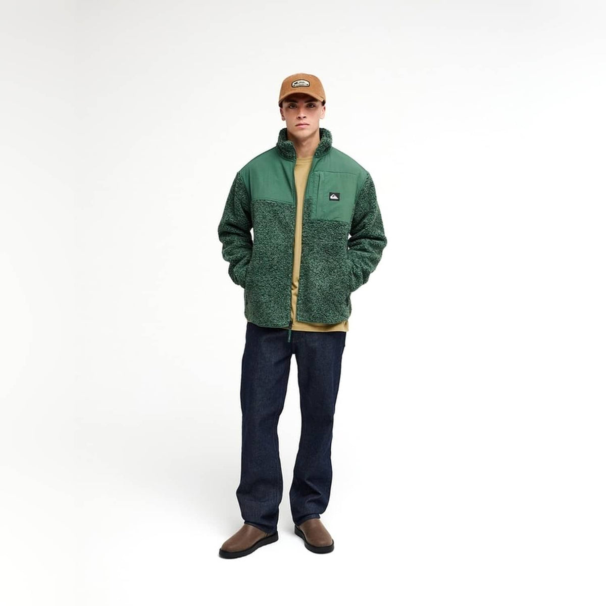 Quiksilver Shallow Water Sherpa Jacket Forest Heather  - EQYPF03076-CRT0