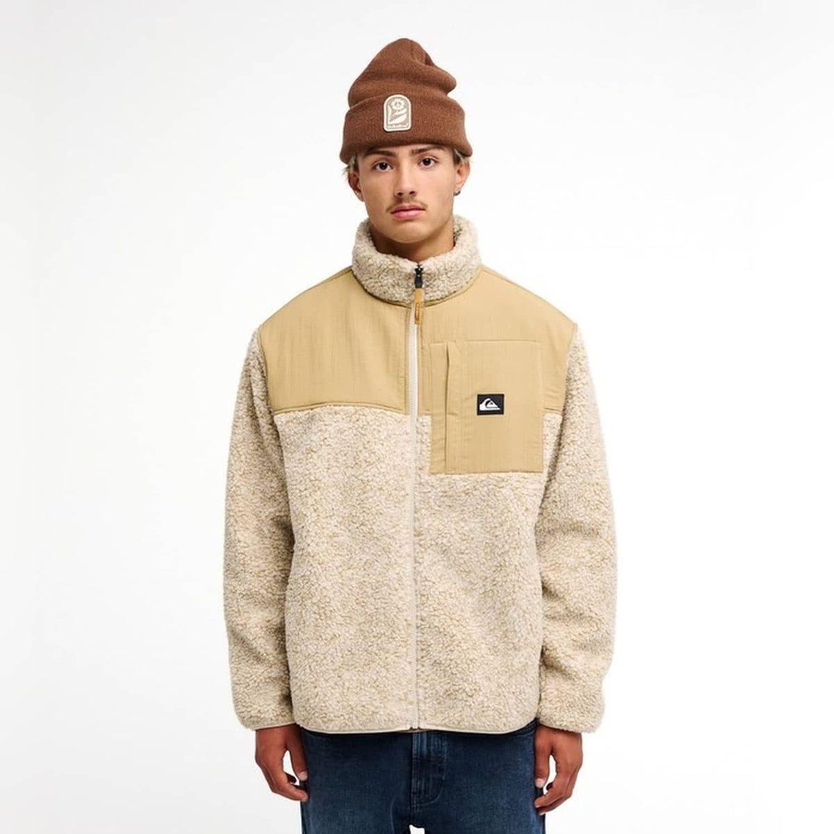Quiksilver Shallow Water Sherpa Jacket Peyote Heather  - EQYPF03076-SFZ0