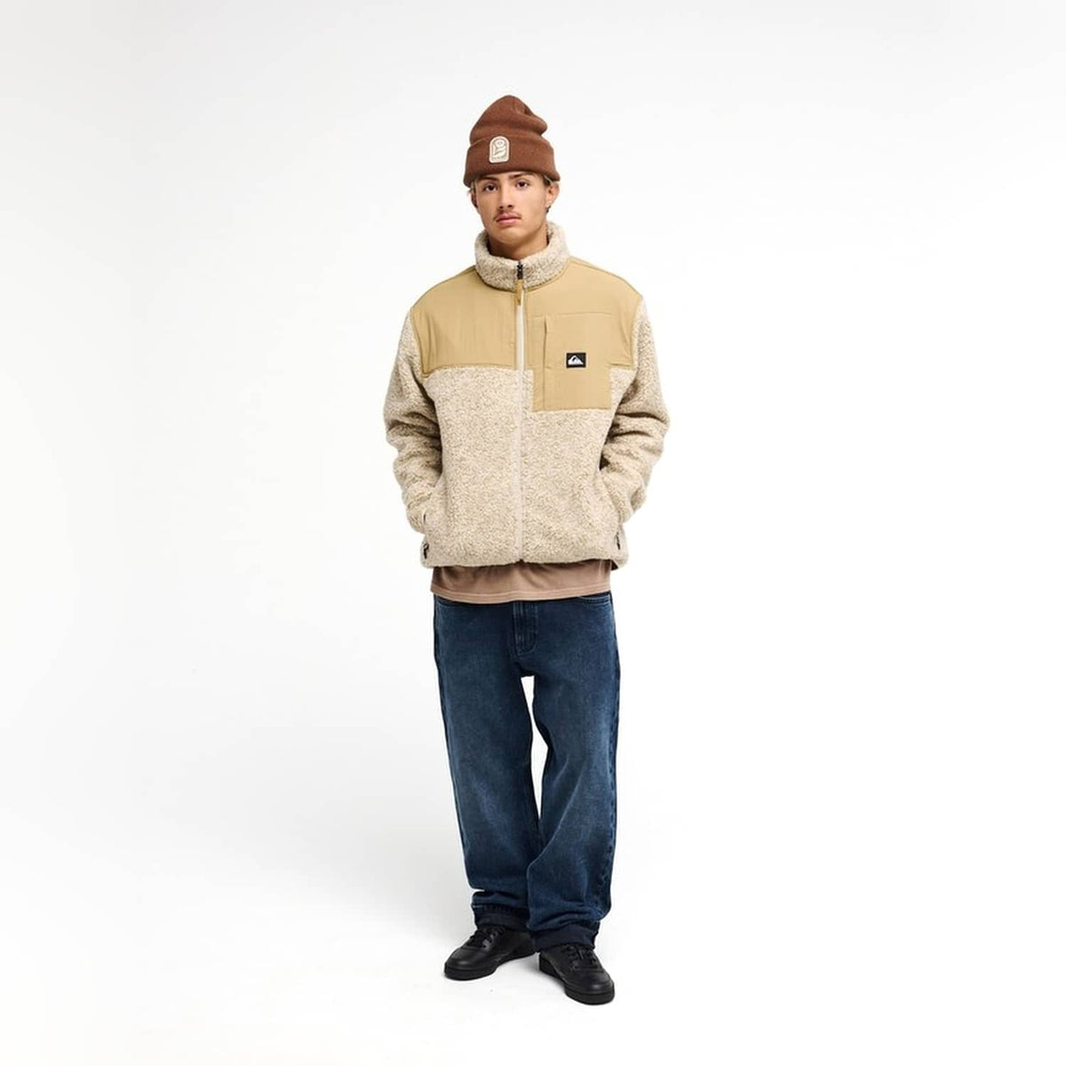 Quiksilver Shallow Water Sherpa Jacket Peyote Heather  - EQYPF03076-SFZ0