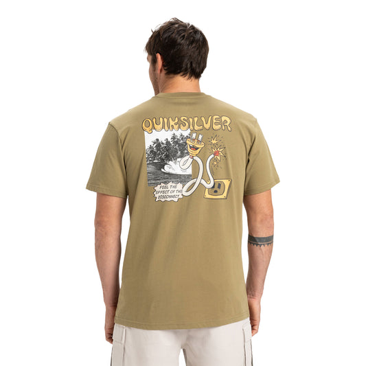 Quiksilver Ev Disconnect Effects SS Tee Aloe  - EQYZT08049-TMZ0
