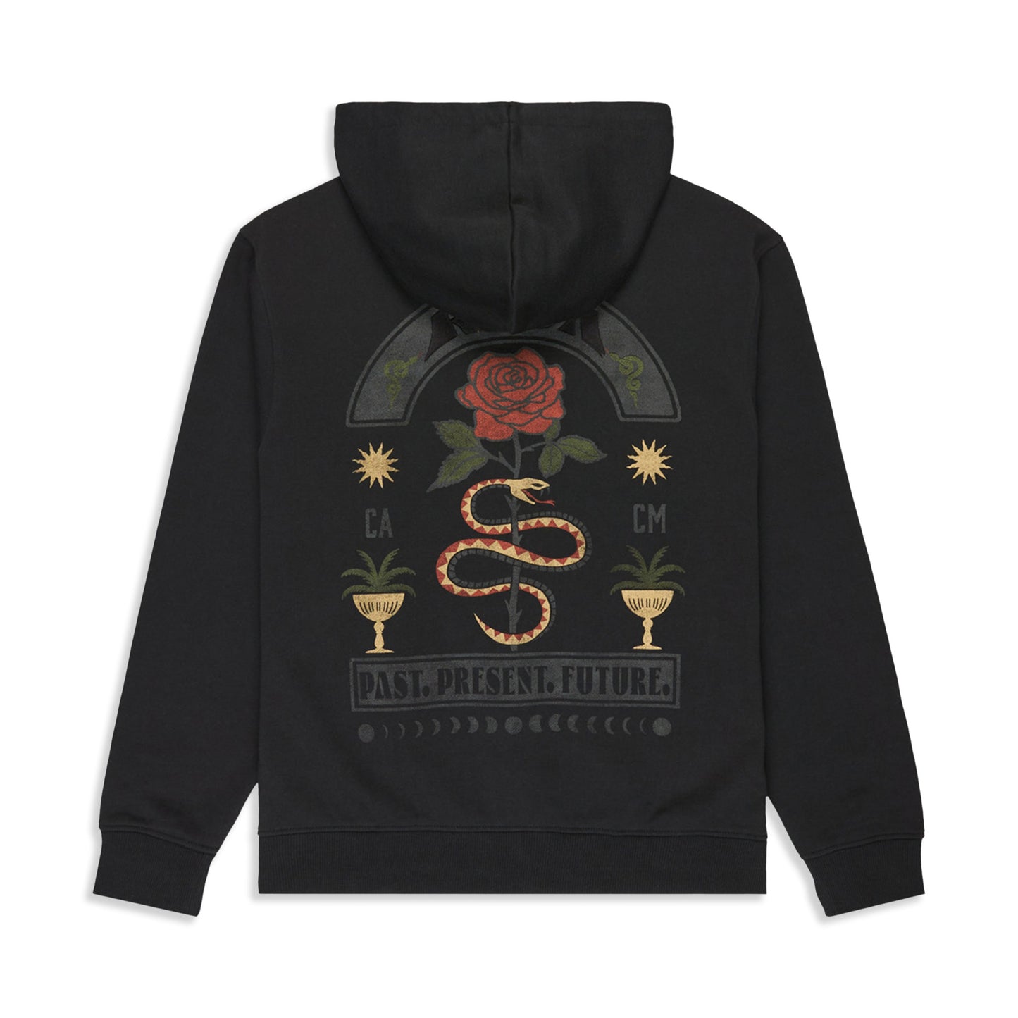 RVCA Roses Poster Hoodie Black  - EVYSF00135-BLK