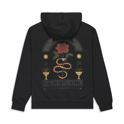 RVCA Roses Poster Hoodie Black  - EVYSF00135-BLK