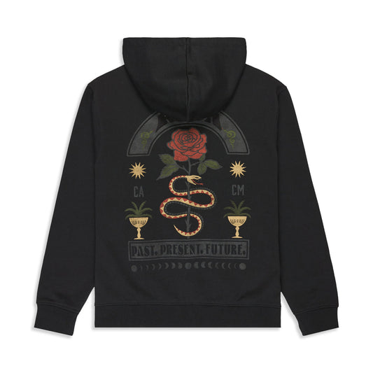 RVCA Roses Poster Hoodie Black  - EVYSF00135-BLK