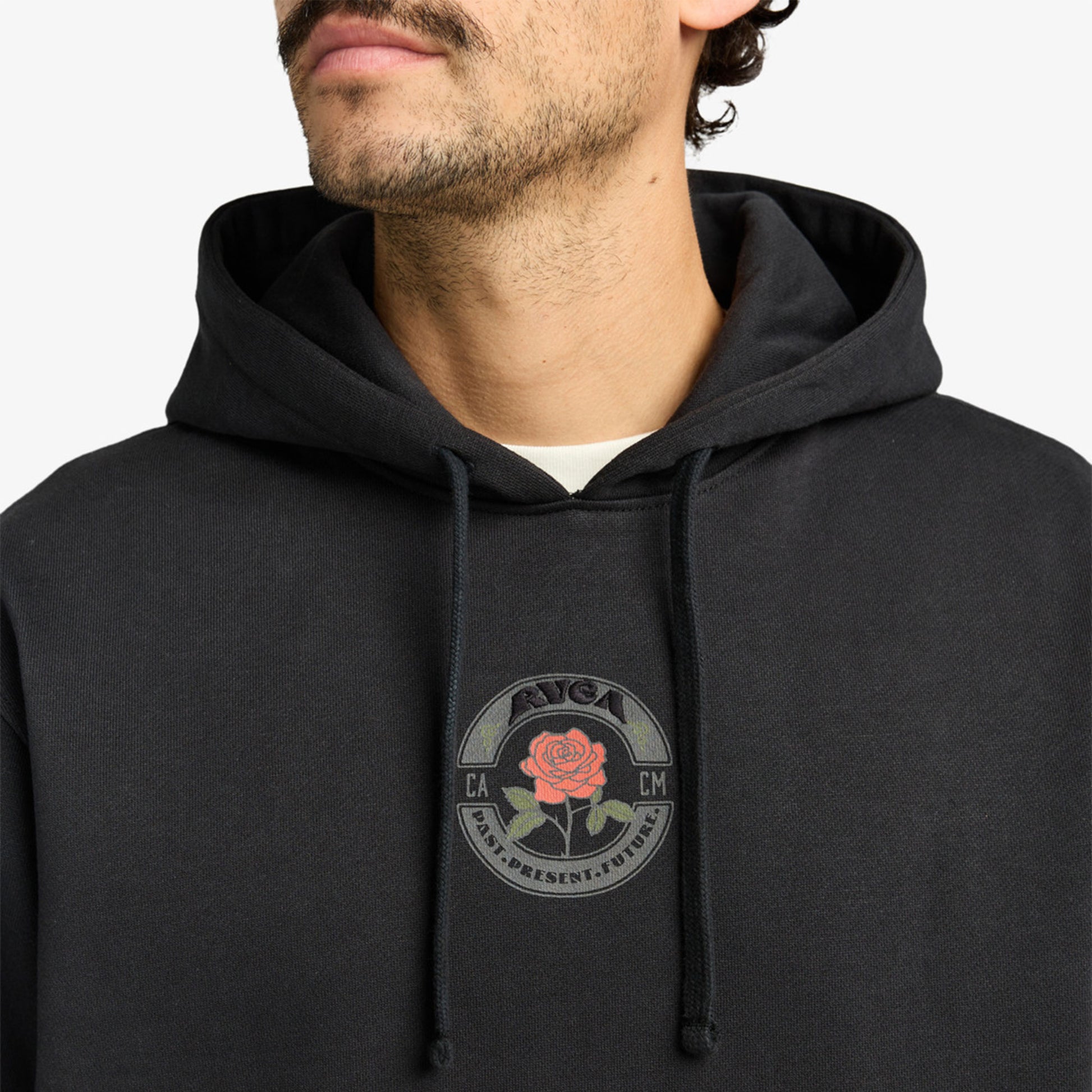 RVCA Roses Poster Hoodie Black  - EVYSF00135-BLK