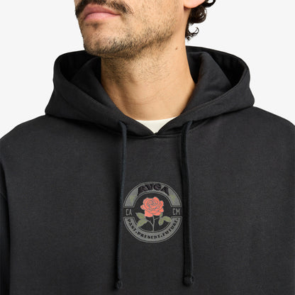 RVCA Roses Poster Hoodie Black  - EVYSF00135-BLK