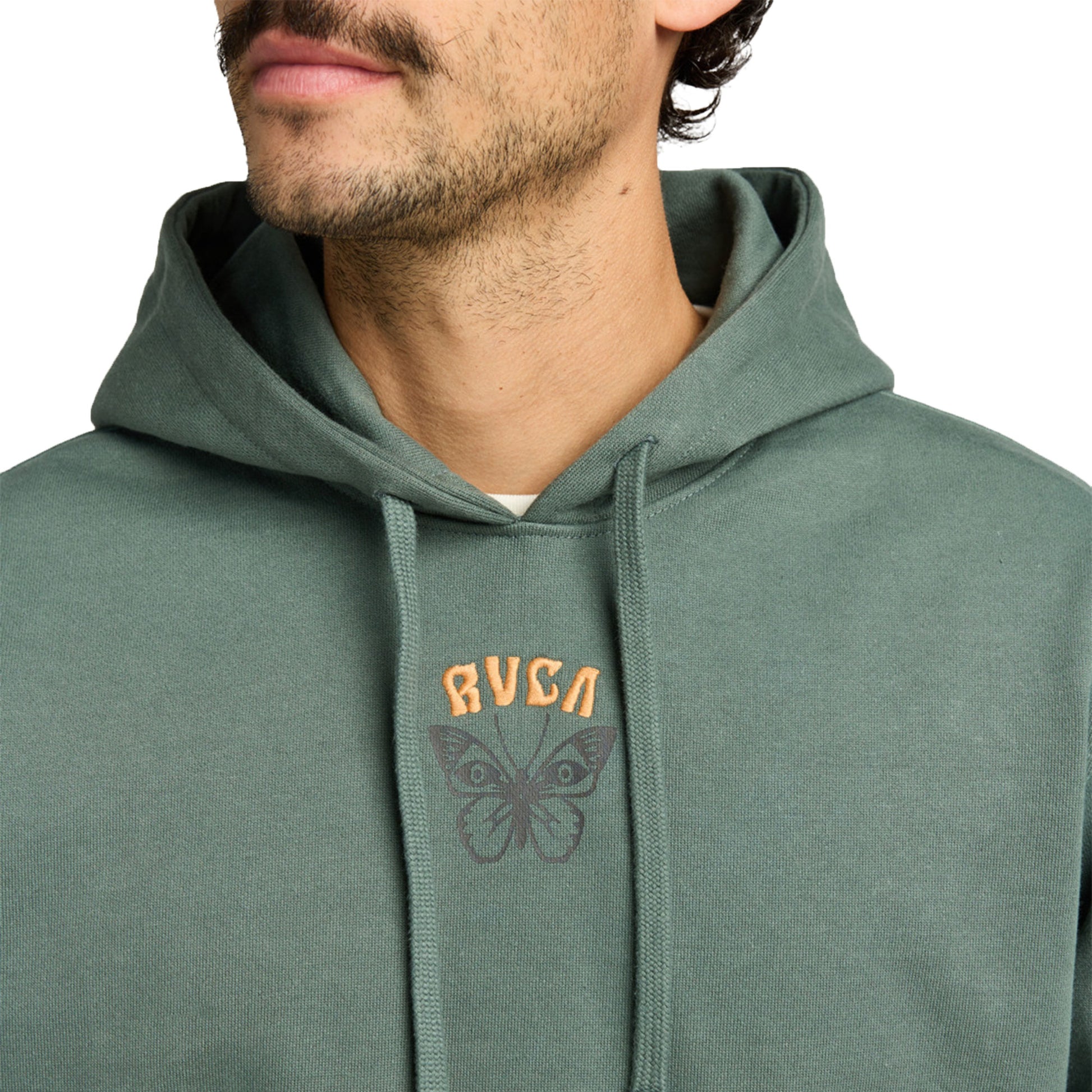 RVCA Butterfly Poster Hoodie Balsam Green  - EVYSF00136-GNB0A