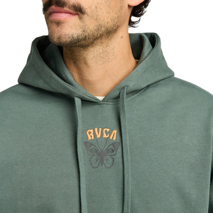 RVCA Butterfly Poster Hoodie Balsam Green  - EVYSF00136-GNB0A