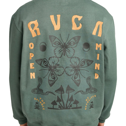 RVCA Butterfly Poster Hoodie Balsam Green  - EVYSF00136-GNB0A