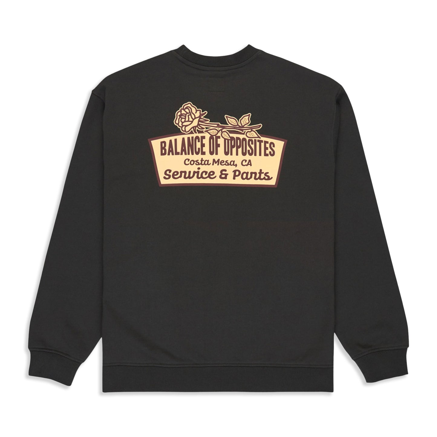 RVCA Rose Sign Crew Pirate Black  - EVYSF00143-PTK