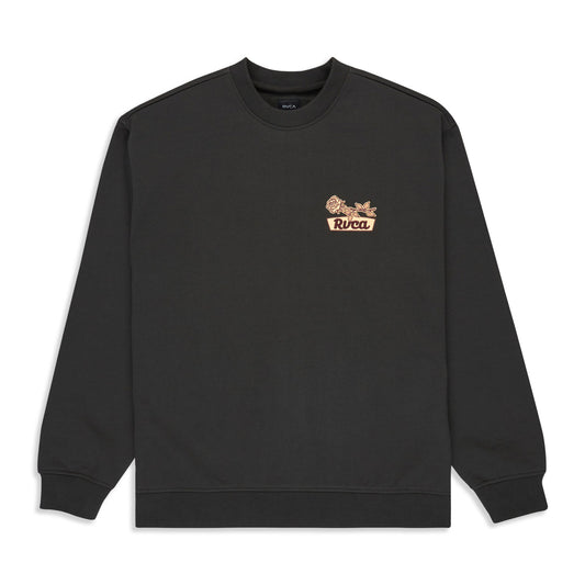 RVCA Rose Sign Crew Pirate Black  - EVYSF00143-PTK