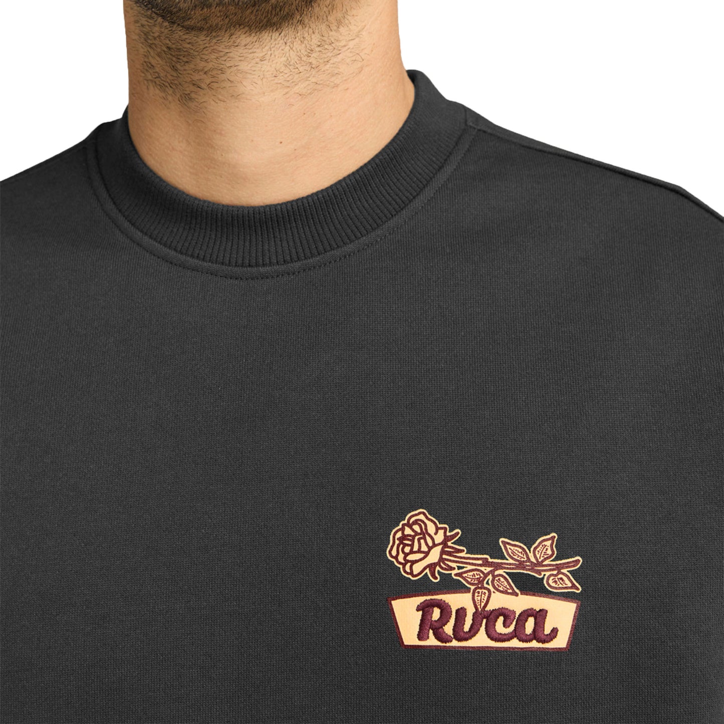 RVCA Rose Sign Crew Pirate Black  - EVYSF00143-PTK