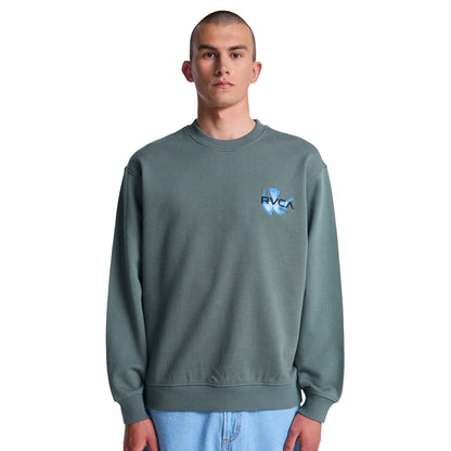 RVCA Antonia Figueiredo Twin Tulips Crew Sage Leaf  - EVYSF00147-SLE