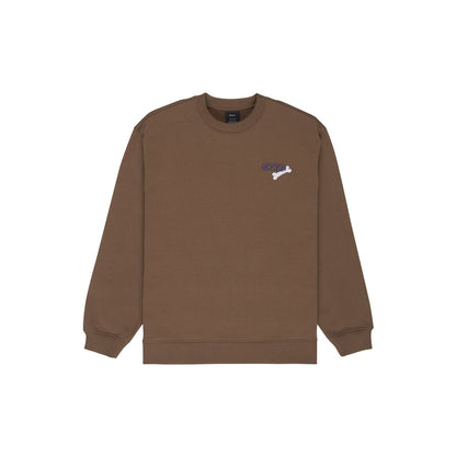 RVCA Dalas Tiger Palm Crew Wood  - EVYSF00168-WOO