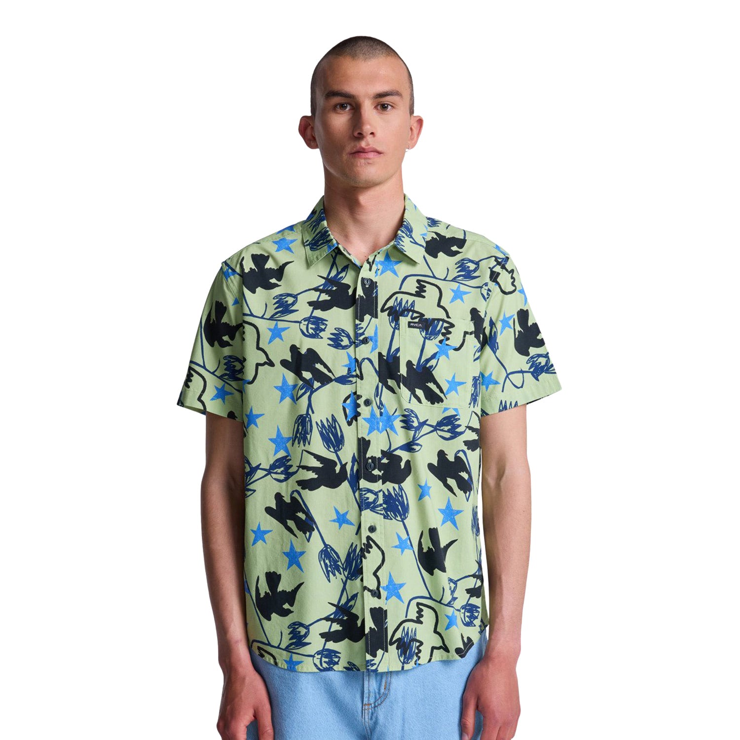 RVCA Antonia Figueiredo Dive In SS Shirt Beechnut  - EVYWT03003-GEJ0