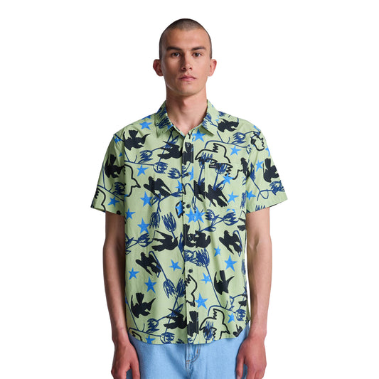 RVCA Antonia Figueiredo Dive In SS Shirt Beechnut  - EVYWT03003-GEJ0