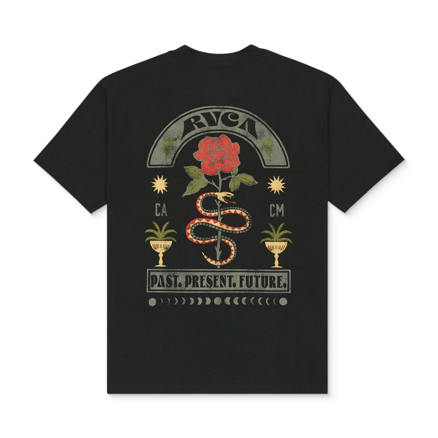 RVCA Roses Poster T-Shirt Black  - EVYZT00281-BLK