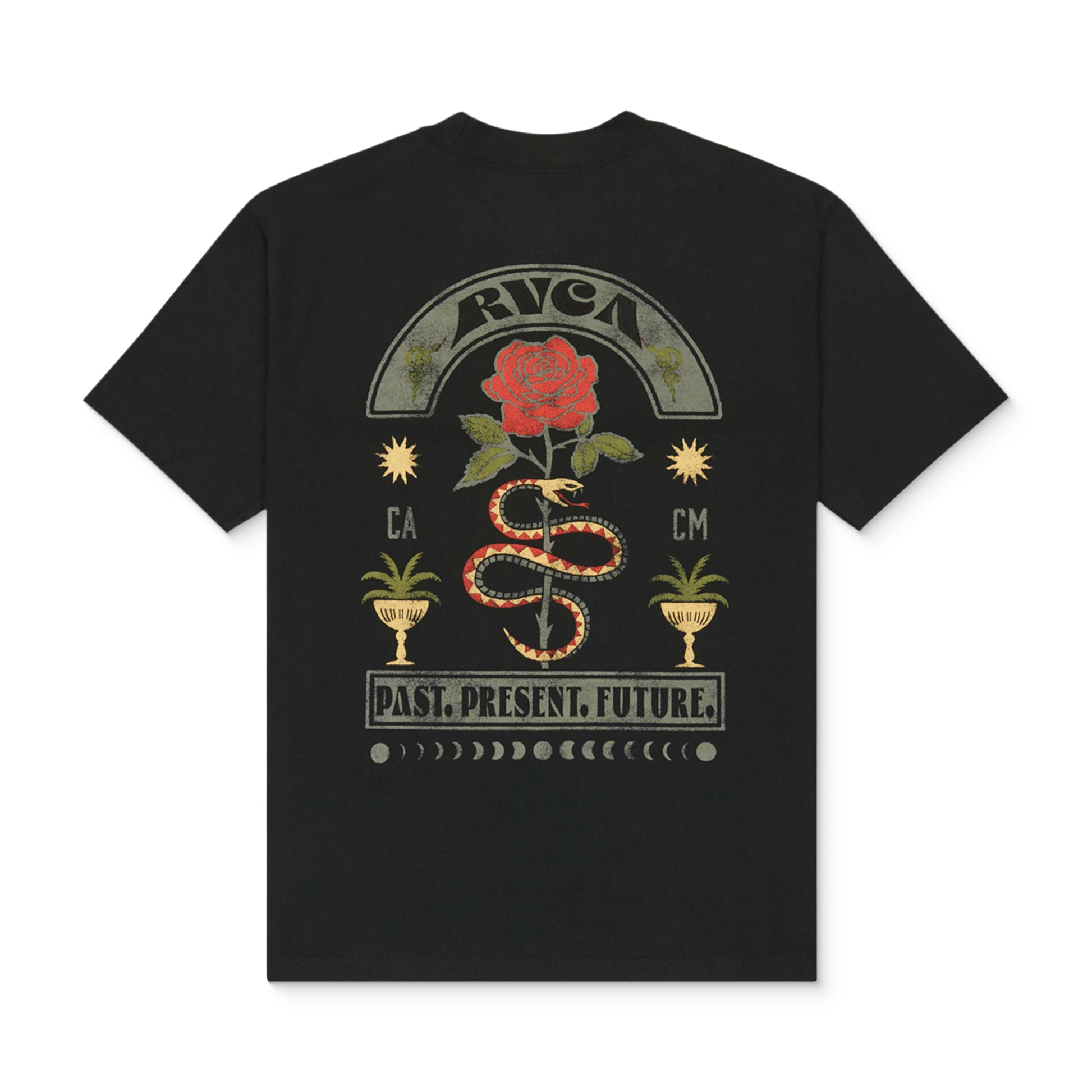 RVCA Roses Poster T-Shirt Black  - EVYZT00281-BLK