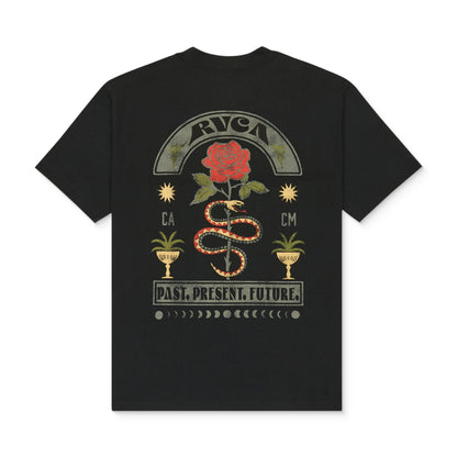 RVCA Roses Poster T-Shirt Black  - EVYZT00281-BLK