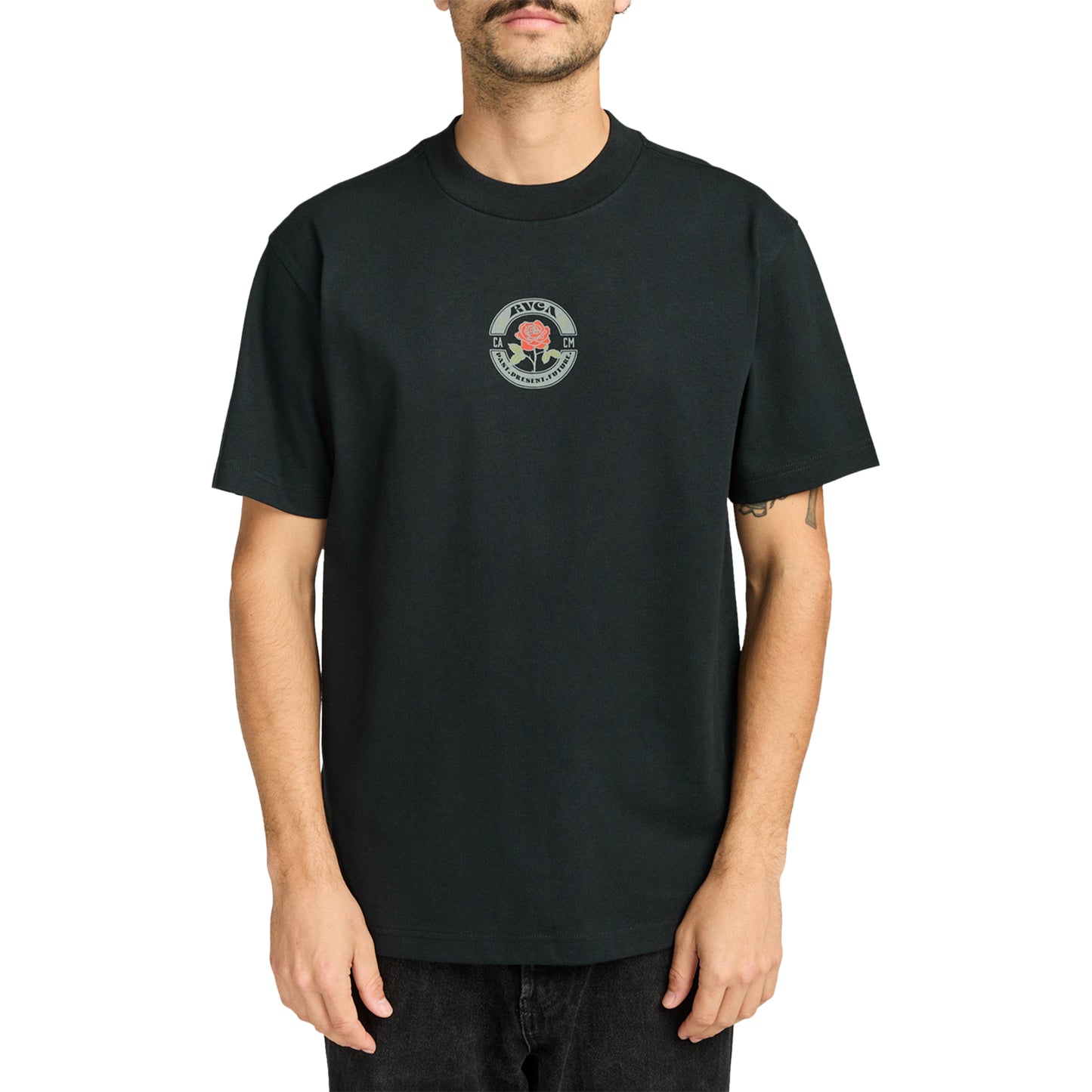 RVCA Roses Poster T-Shirt Black  - EVYZT00281-BLK