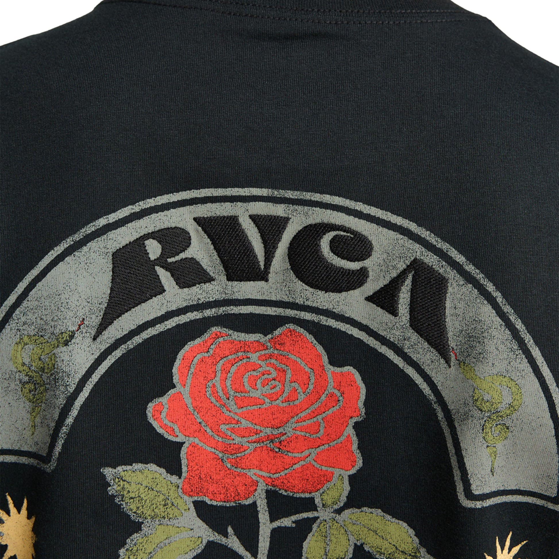 RVCA Roses Poster T-Shirt Black  - EVYZT00281-BLK
