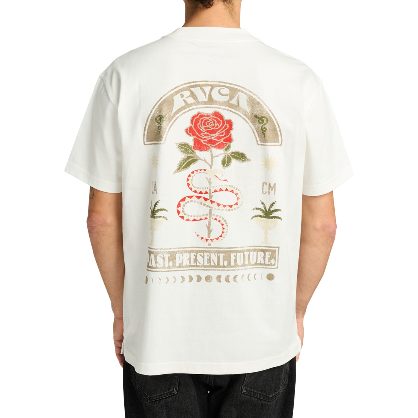 RVCA Roses Poster T-Shirt Salt  - EVYZT00281-WZA0