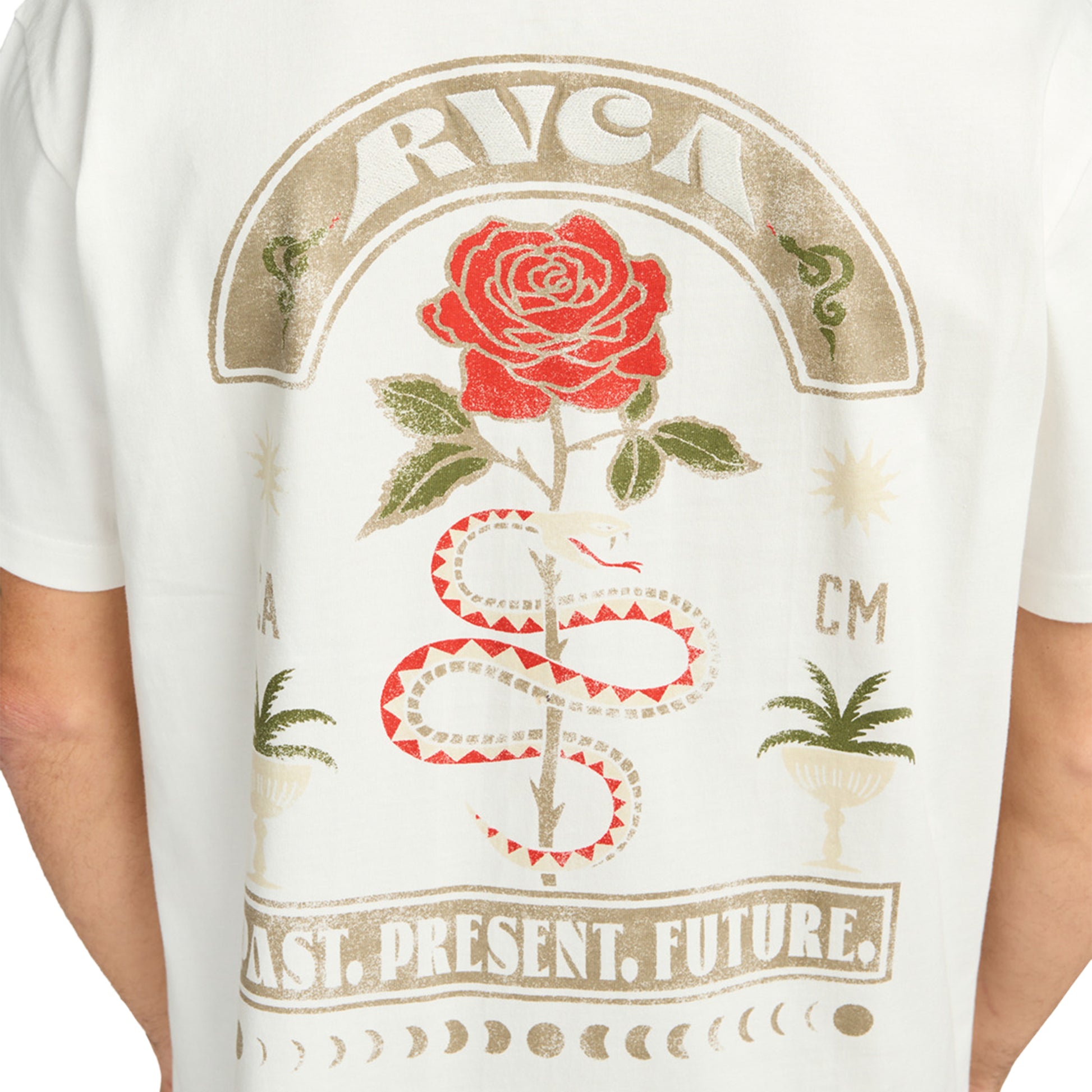 RVCA Roses Poster T-Shirt Salt  - EVYZT00281-WZA0