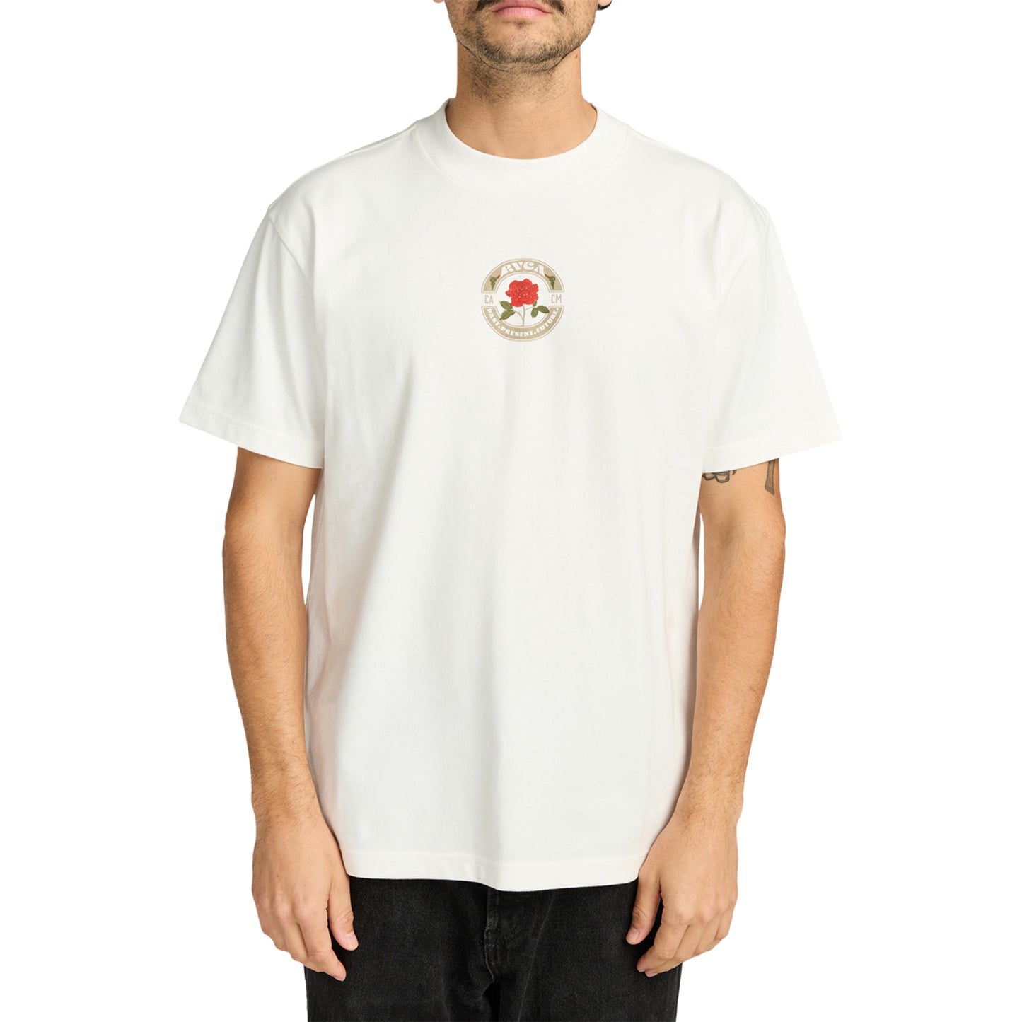 RVCA Roses Poster T-Shirt Salt  - EVYZT00281-WZA0