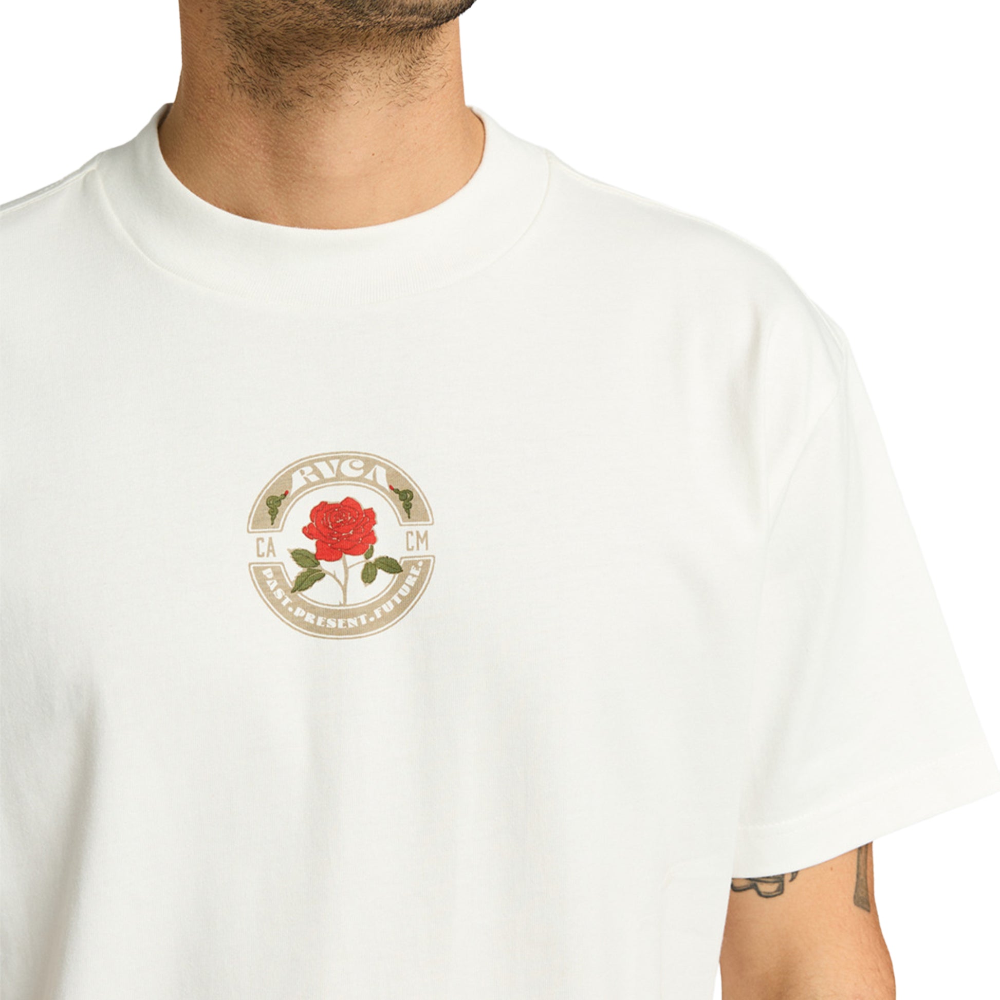RVCA Roses Poster T-Shirt Salt  - EVYZT00281-WZA0