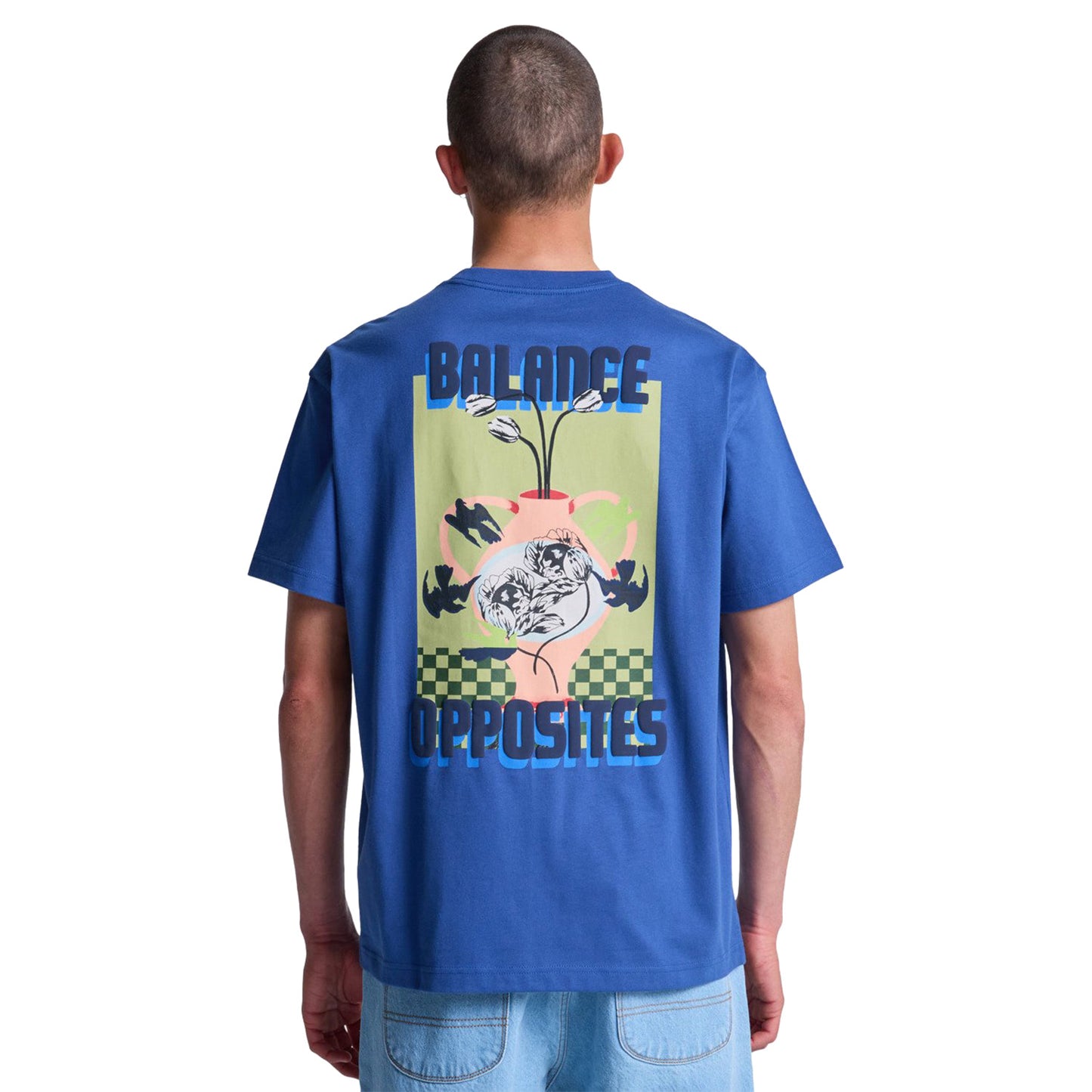 RVCA Antonia Figueiredo Twin Tulips T-Shirt Indigo Blues  - EVYZT00309-BTK0